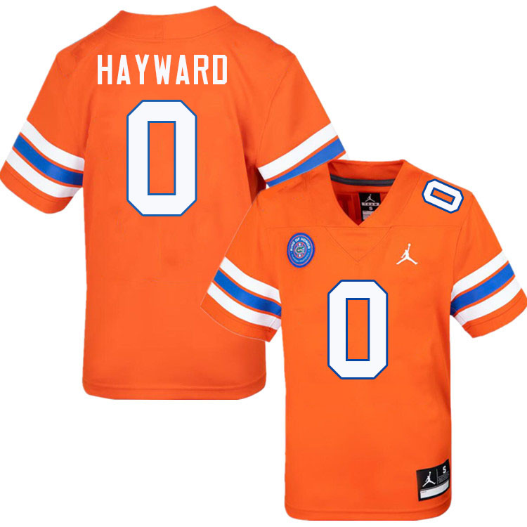 Lagonza Hayward Florida Jersey,Florida Gators #0 Lagonza Hayward Uniforms,Jersey Youth-Throwback Orange